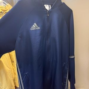Navy blue lightweight adidas running jacket